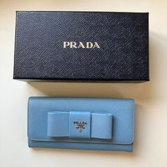 PRADA プラダ サフィアーノ 長財布 フィオッコ リボン 0524-③ - メルカリ