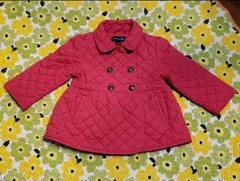 90㎝ コート アウター 女の子 ピンク キルティング ラルフローレン used