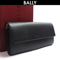 BALLY バリー MIENSA LG LUN ロングウォレット  二つ折り 長財布 ブラック レディース  レザー 箱付き 新品同様品 コンディションS