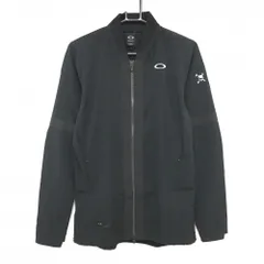 【新品】オークリー ジャケット 黒 襟・袖口・サイド一部メッシュ 薄手 撥水 防風 ストレッチ メンズ M ゴルフウェア Oakley
