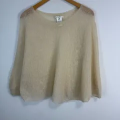 Adam et Rope アダムエロペ ニット セーター モヘアニット ベージュ アースカラー レディース 38 古着 ストリート シンプル