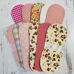 防水SPライナー　オーガニックパッド9枚＋1枚（吸収体入り）セット　すぃーとこっとん　アウトレット　いちごpp3