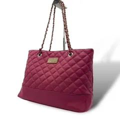 美品 350 セシルマクビー トートバッグ キルティング レザー ピンク