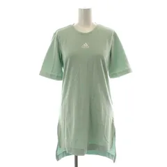 アディダス adidas ID Long Tee Tシャツ カットソー チュニック 半袖 クルーネック ロング ロゴプリント M ミントグリーン 白 ホワイト グレー GL9647 /NW30のサムネイル