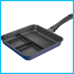 和平フレイズ お弁当 3品同時に調理 仕切りフライパン 24×24cm トリプルパン IH対応 ガス 時短 PFOAフリー ふっ素樹脂加工 ひるもぐ RB-2906のサムネイル