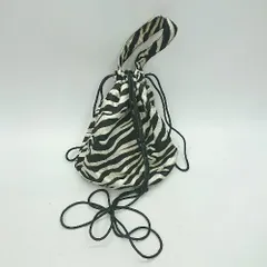 ◇ LOWRYS FARM ローリーズファーム 総柄 ハンド ショルダー バッグ ブラック ホワイト レディース E  【1406180065553】