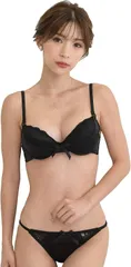 Smile lala(スマイル ララ) レディース ブラ ブラジャー ショーツ 上下 セット 勝負 下着 セクシー レース 女性(ブラック,  B65)