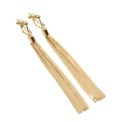 【C：ゴールド×イヤリング】[Cream dot. クリームドット公式] イヤリング レディース 金属アレルギー ニッケルフリー ロング フリンジ チェーン タッセル 揺れる スウィング フック 上品 結婚式 お呼ばれ 