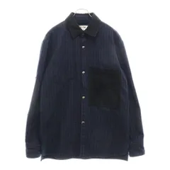 Acne Studios (アクネ ストゥディオズ) 20SS エルボーパッチチェックシャツジャケット ネイビー FN-MN-OUTW000349のサムネイル