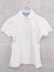 ◇ TOMMY HILFIGER トミーヒルフィガー 半袖 ポロシャツ XS ホワイト * 【1002799930833】