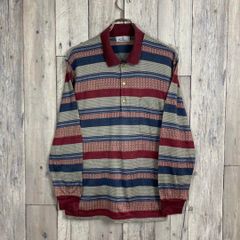 Cellini チェリーニ イタリア製 長袖 ボーダー ポロシャツ 48