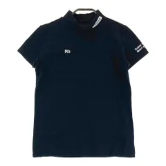サイズ：0 PEARLY GATES パーリーゲイツ 2022年モデル ハイネック 半袖Tシャツ バックロゴ  ネイビー系 [240101350274]# ゴルフウェア レディース ストスト