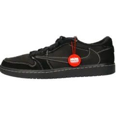 NIKE (ナイキ) ×TRAVIS SCOTT AIR JORDAN 1 LOW OG SP BLACK PHANTOM エアジョーダン1 ブラックファントム ローカットスニーカー DM7866-001 US9/27.0cm ブラックのサムネイル