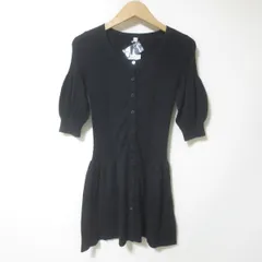 C973　新品　UNIQLO　ユニクロ　ブラック　カーディガン　半袖　ニット