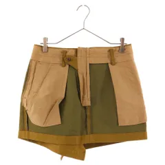 JUNYA WATANABE COMME des GARCONS (ジュンヤワタナベ コムデギャルソン) インサイドアウト デニムミニスカート ベージュ/カーキ レディースのサムネイル