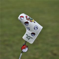 【大人気新品1点】リスマルボンゴルフピン型パターカバー磁石開閉タイプ白色