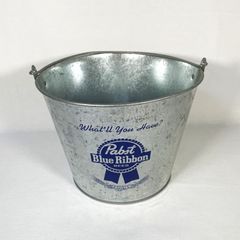 90s Pabst Blue Ribbon Tin Bucket 　パブストブルーリボン　バケツ　ブリキ　ヴィンテージ　アンティーク　アメトイ