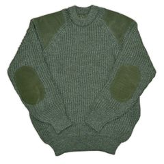 5.ダービーツイード　ローゲージ ニット パークレインジャーセーター[MADE IN ENGLAND] イギリス製 スエードパッチ ウール セーター アウトドア セーター[115]