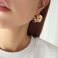 ピアス 金属アレルギー対応 両耳用 大ぶり ボリューム感 ボリューミー 大きめ サージカルステンレス 無鉛合金 カジュアル レディース ジュエリー アクセサリー 韓国アクセサリー 313P シースキー【seasukii】