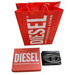 【未使用】DIESEL ディーゼル 1dr Tri Fold Coin Xs Li ブラック 黒 折財布 三つ折り ウォレット 箱有 A92741RK