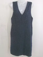 ◇ ROPE PICNIC チェック ノースリーブ 膝下丈 ジャンパースカート ワンピース サイズ40 ネイビー レディース  【1203070000744】