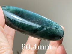 【新入荷】本翡翠保証‼️天然A貨氷種黒翡翠バングル　サイズ約51.6mm 新入荷】本翡翠保証‼️天然A貨氷種黒翡翠バングル サイズ約