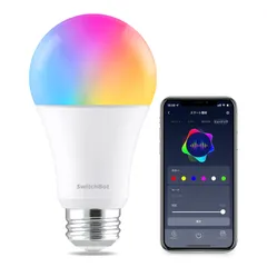 【迅速発送】【Works with Alexa認定】SwitchBot LED電球 スマートライト Alexa スマートホーム-スマート電球 E26 スイッチボット調光調色 広配光 800lm 60W形相当 電球色・昼白色対応 RGBCWマルチカラー 1600