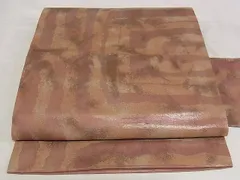 平和屋着物■九寸名古屋帯　幾何学　正絹　逸品　A-pf4901