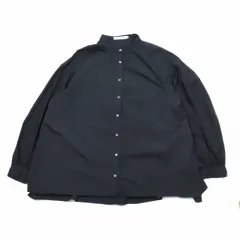 美品 アメリカンホリック AMERICAN HOLIC バンドカラー 袖ボリューム ブラウス シャツ カットソー M 黒 ブラック HA23L0A2340/9 レディース