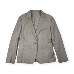 J.PRESS ジェイプレス リネン混 ライト 1B テーラードジャケットサイズ 9 /グレー/レディース