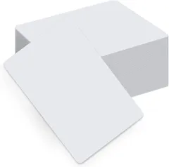 ブランク PVC カード白無地プラスチックカード JIS規格サイズカード CR80 カードホワイト 30 Mil IDバッジプリンター印刷可能なグラフィック、社員証・学生証に最適 Zebra/Datacard ID カード プリンタと連携 - 15枚セット