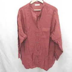 ◇ Θ FREAK'S STORE フリークスストア 無地 長袖 カラーシャツ サイズF レッド系 レディース E  【1505220009615】