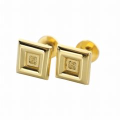 ロエベ LOEWE カフスボタン アクセサリー ロゴ スクエア ゴールド色