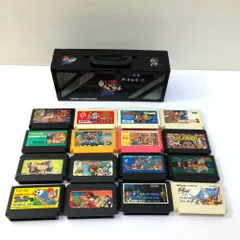 任天堂/スクウェア・エニックス 他 スーパーマリオブラザーズ3 ドラゴンクエスト2 等 FC 計16点セット 収納箱付
