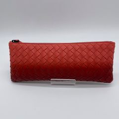 【未使用品】BOTTEGA VENETA　ペンケース　レッド（グラデーション）【F00026】