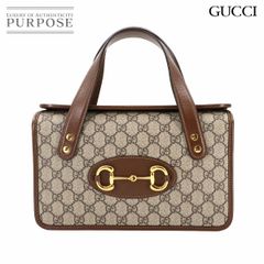 未使用 展示品 グッチ GUCCI ホースビット 1955 ハンド バッグ  GGスプリームキャンバス レザー ベージュ ブラウン 627323 90285169