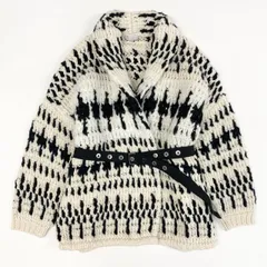 48c14 定価￥1,165,945 BRUNELLO CUCINELLI ブルネロクチネリ カシミヤ92％ ジャガードニット カーディガン XS オフホワイト スパンコール付 イタリア製 ブラッシュド加工