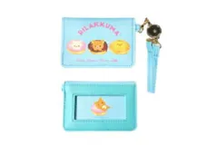 スモ 【送料無料】 【リラックマ】二つ折りパスケース【ブルー】【ドーナツ】【りらっくま】【サンエックス】【くま】【クマ】【ゆるキャラ】【RIRAKKUMA】【定期入れ】【ICカード】【カード入れ】【小物入れ】【ケース】【雑貨】【グッズ】