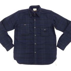 ジェラード Smoker Shirt チェック 長袖シャツ ガチャポケ JELADO ウール混紡 長袖シャツ JP03105 エッグプラント 新品  