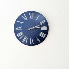 【送料無料】　販売終了　希少ブルー　ALESSI　アレッシィ　Firenze　フィレンツェ　掛け時計　壁掛け　ディスプレイ　撮影小物　小道具　日本製