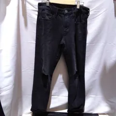 ⑤AMERICAN EAGLE アメリカンイーグル 30×30 ブラック ダメージ デニム スキニー 黒デニム パンツ ジーパン ストレート