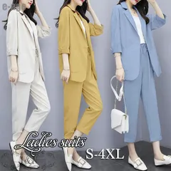 セットアップ レディース パンツスーツ 夏 ジャケット ブレザー 上下セット 3点セット スーツ 長袖 オフィス おしゃれ 体型カバー 着痩せ 安い 入学式 通勤 OL