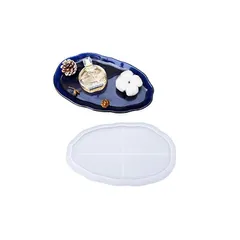 DIYBravo トレイ形 シリコンモールド 楕円形 不規則 収納用 1セット エポキシ樹脂UVレジン 置き皿 小物入れ 皿型 フルーツプレート 手作り パーティー装飾 手芸用品 贈り物 抜き型 (トレイ型01) 0