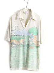 70s ビンテージ ■ Arrow アロー スヌーピー プリント 半袖 ポロシャ