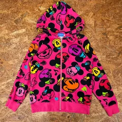 TOKYO Disney RESORT ミニー 総柄 ジップアップパーカー サイズ150 ピンク ディズニー MINNIE MOUSE 東京ディズニーリゾート キッズ 女の子 子供服 レディース ユーズド USED 古着