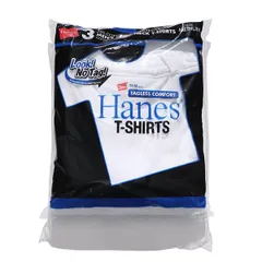 ヘインズ【HANES】HM2115G（3枚組）アオラベルクルーネックTシャツ 25SS 青ラベル 半袖 コットン トップス メンズ ホワイト WHITE 3枚セット パックTシャツ 無地