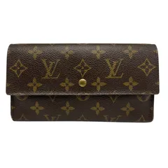 LOUIS VUITTON ルイヴィトン モノグラム ポルトトレゾール・インターナショナル 長財布 M61215 財布 ブランド メンズ レディース ブラウン 中古 W４