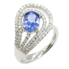 ジュエリー JEWELRY リング・指輪 タンザナイト ダイヤモンド リング ﾀﾝｻﾞﾅｲﾄ 6.5g 311 Pt900プラチナ ダイヤモンド リング レディース Used A