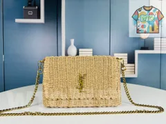 【今日WTO】YSL（サンローラン） Kate ラフィア編みチェーンバッグ 送料無料 在庫限定セール価格！-WTO輸入1-VI66
