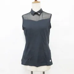 【デサントゴルフリュクス】極美品 フレアシャツ ブラック Mサイズ レディース デサントゴルフリュクス】極美品 フレアシャツ ブラック Mサイズ